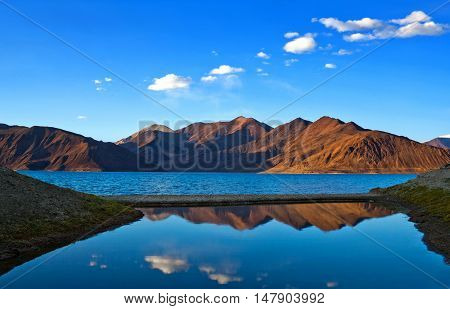 Pangong Tso Lake In Ladakh, India