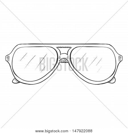 Vector Single Sketch Glasses