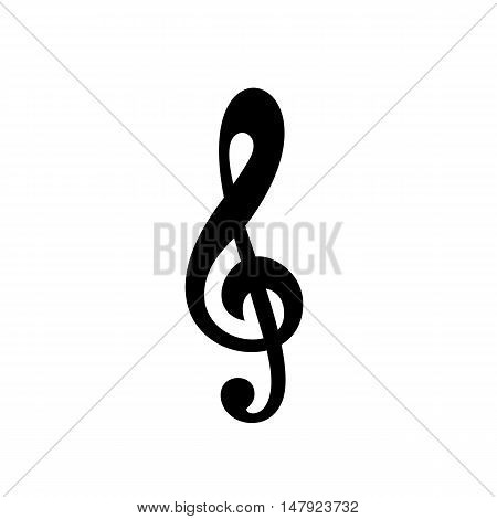 Illustration of a black clef isolated on white background