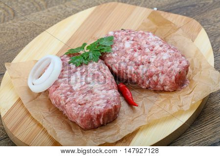 Raw Burget Cutlet