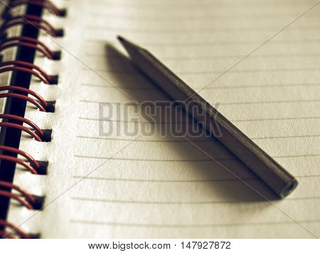 Vintage Looking Blank Notebook Page