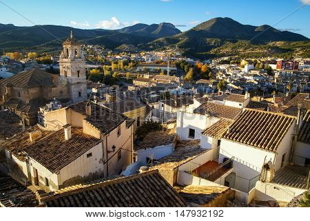 Cityscape At Sunset In Caravaca De La Crus, Spain