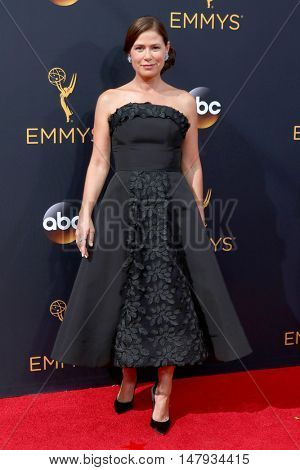 LOS ANGELES - SEP 18:  Maura Tierney at the 2016 Primetime Emmy Awards - Arrivals at the Microsoft Theater on September 18, 2016 in Los Angeles, CA