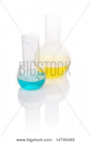 Flasks Yellow Blue Image & Photo (Free Trial) | Bigstock
