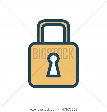 padlock secutrity data design isolated vector illustration eps 10