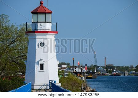 Cheboygan Crib Light, built in 1884, Lake Huron, Michigan, USA