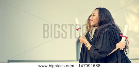 Graduation Celebration Success Certificate College Concept
