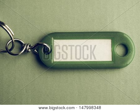 Vintage Looking Green Keyring