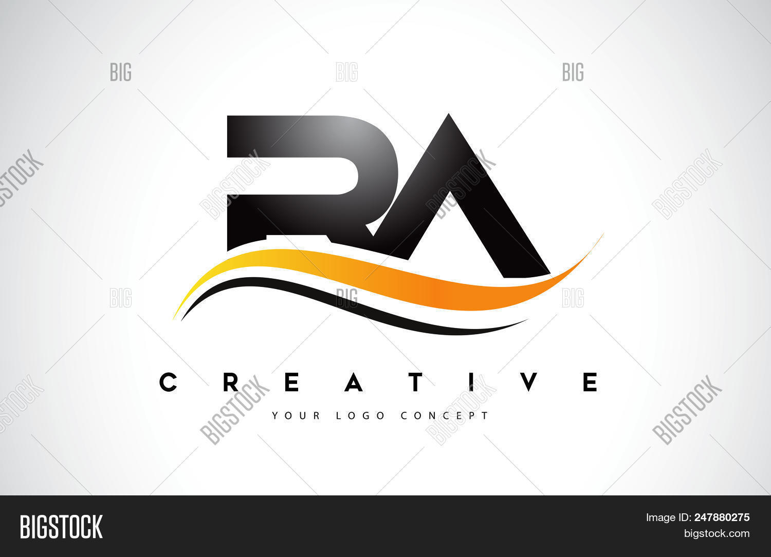 Ra R Swoosh Letter Vector & Photo (Free Trial) | Bigstock
