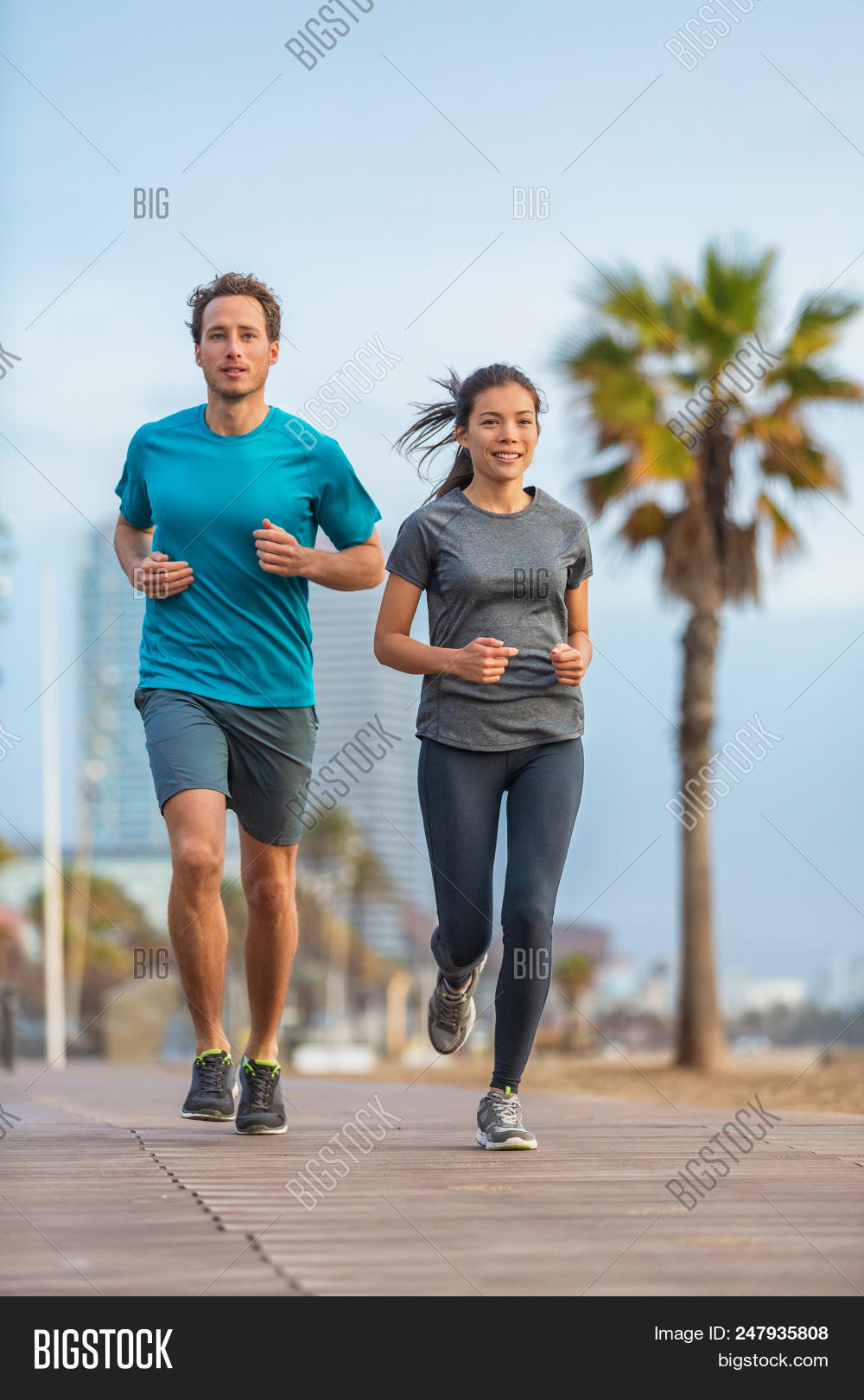 Running Couple Runners Image & Photo (Free Trial) Bigstock