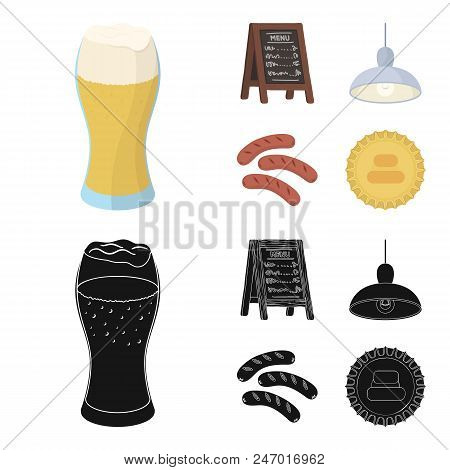 Restaurant, Cafe, Beer, Glass .pub Set Collection Icons In Cartoon, Black Style Vector Symbol Stock 