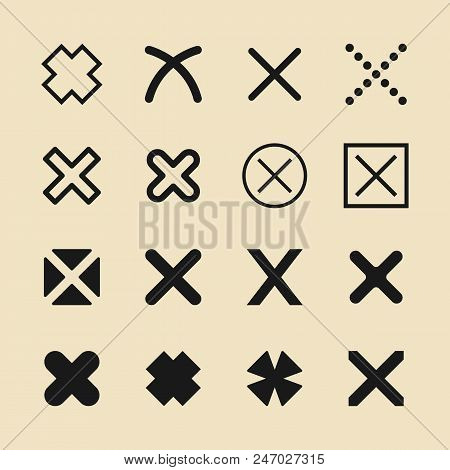 Set Of Vector Close Icons. Use For Website Or App.