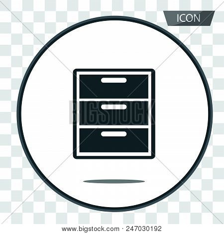 Cabinet Icon Vector Isolated On White Background.