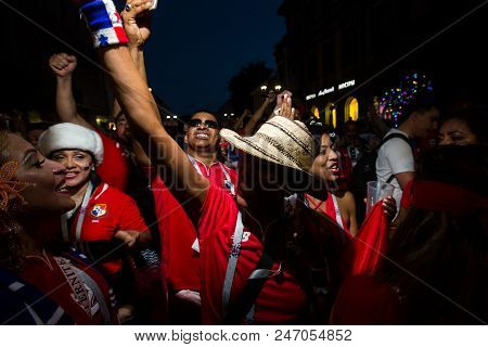 Nizhny Novgorod, Russia-june 24, 2018: Football Fans Came To Nizhny Novgorod For The World Cup. Fans