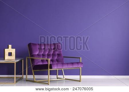 Elegant Purple Living Room Interior