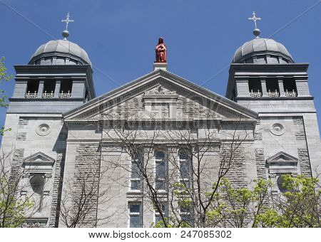 Beautiful View Of Architectural Details Of Building In Lachine, Quebec