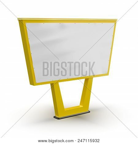 Blank Bigboard. Street Advertising. Advertising On The Post. Design Of A Billboard. Street Billboard