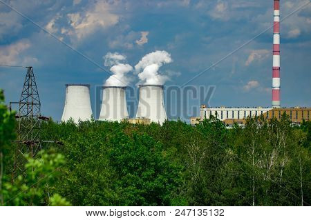 Cooling Tower Of Nuclear Power Plant Poland.