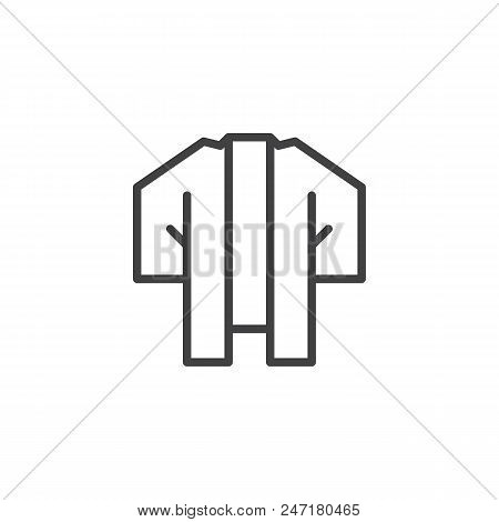 Japanese Hakama Haori Outline Icon. Linear Style Sign For Mobile Concept And Web Design. Oriental Ki