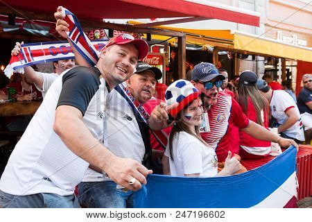 Nizhny Novgorod, Russia-june 24, 2018: Football Fans Came To Nizhny Novgorod For The World Cup. Fans