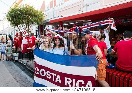 Nizhny Novgorod, Russia-june 24, 2018: Football Fans Came To Nizhny Novgorod For The World Cup. Fans