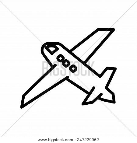 Airplane Passenger Aircraft Jet Vector Icon Illustration