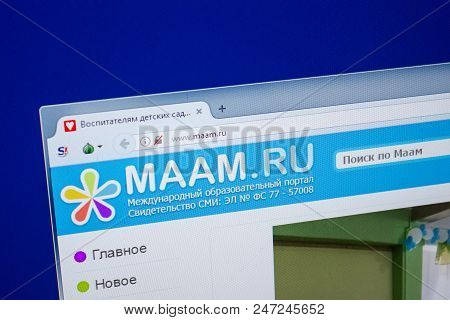 Ryazan, Russia - June 26, 2018: Homepage Of Maam Website On The Display Of Pc. Url - Maam.ru