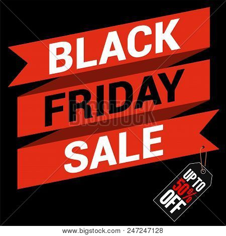 Black Friday Crazy Sale Poster Vector Template For Poster, Banner And Weg Promotion.