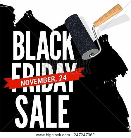 Black Friday Crazy Sale Poster Vector Template For Poster, Banner And Weg Promotion.