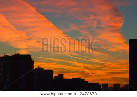 Rhythm Of Clouds Above City