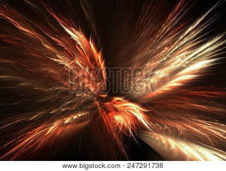 Fractal Pinnate Winged Topknot Background - Fractal Art