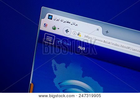 Ryazan, Russia - June 26, 2018: Homepage Of Tci Website On The Display Of Pc. Url - Tci.ir