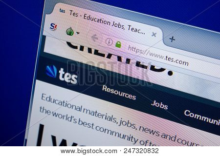 Ryazan, Russia - June 26, 2018: Homepage Of Tes Website On The Display Of Pc. Url - Tes.com