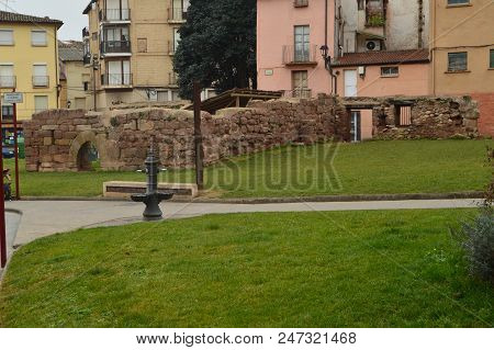 Ruined Walls Of The Old Najera Alcazar. Architecture, Travel, History. December 26, 2015. Najera. Th