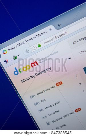 Ryazan, Russia - June 26, 2018: Homepage Of Droom Website On The Display Of Pc. Url - Droom.in