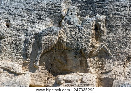 Medieval Rock Relief Madara Rider From The Period Of First Bulgarian Empire, Unesco World Heritage L