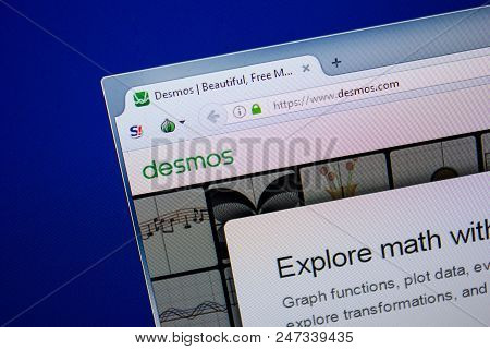 Ryazan, Russia - June 26, 2018: Homepage Of Desmos Website On The Display Of Pc. Url - Desmos.com