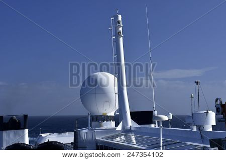 Antennas And Communication Equipment On A Cruis Ship