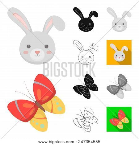 Easter Is A Christian Holiday Cartoon, Black, Flat, Monochrome, Outline Icons In Set Collection For 
