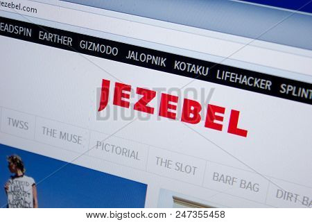 Ryazan, Russia - June 26, 2018: Homepage Of Jezebel Website On The Display Of Pc. Url - Jezebel.com