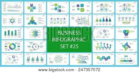 Business Infographic Presentation Slide Design Set Can Be Used For Workflow Layout, Annual Report, W