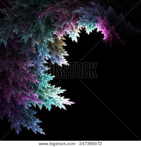 Fractal Branches Isolated On Black  - Fractal Art