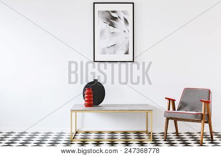 Modern Room Interior With Poster