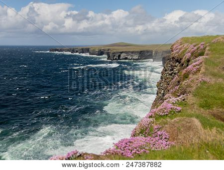 Loop Head Peninsula Cliffs On The Kilkee Coast Of County Clare Ireland On The Wild Atlantic Way