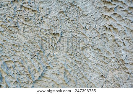 Stone Texture, The Surface Of Solidified Concrete In Gray Tones.