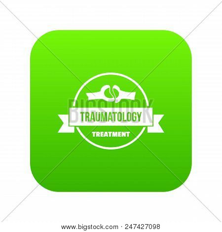 Treatment Icon Green Vector Isolated On White Background