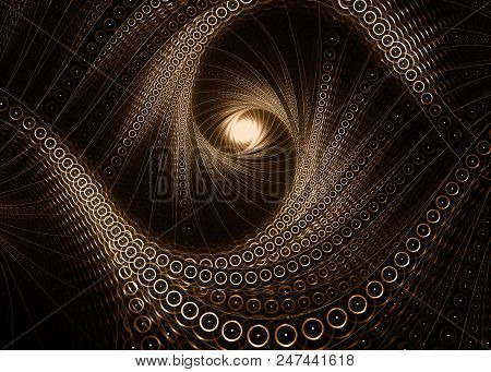 Abstract Fractal Rings Network Background - Fractal Art