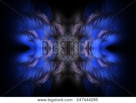 Abstract Fractal Pinnate Winged  Background - Fractal Art