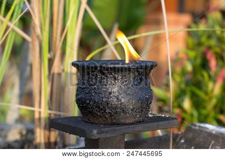 Fire Is Dancing In An Iron Cup