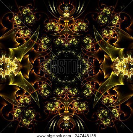 Abstract Fractal Floral Pattern Background - Fractal Art